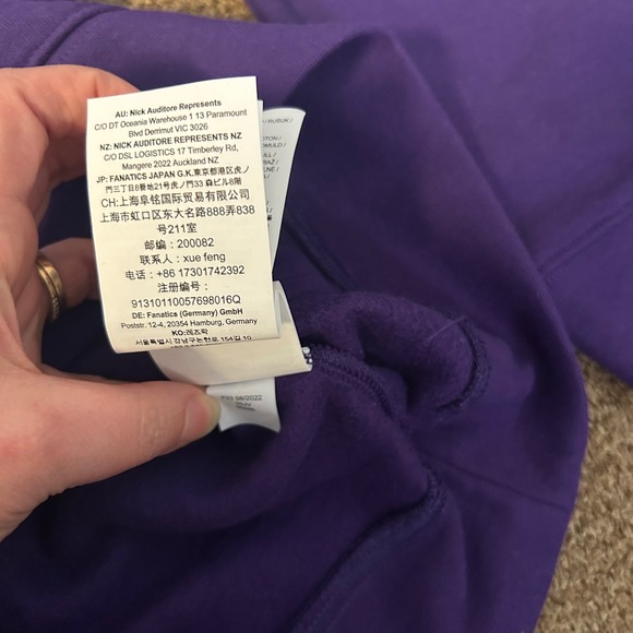 Fanatics Baltimore Ravens NFL Football Hoodie Mens Large Purple Pullover Fleece - Picture 6 of 7